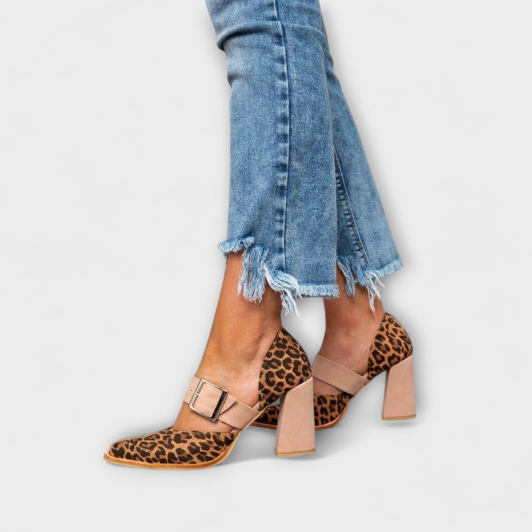 Avano - Leoparden-Sandalen mit Absatz