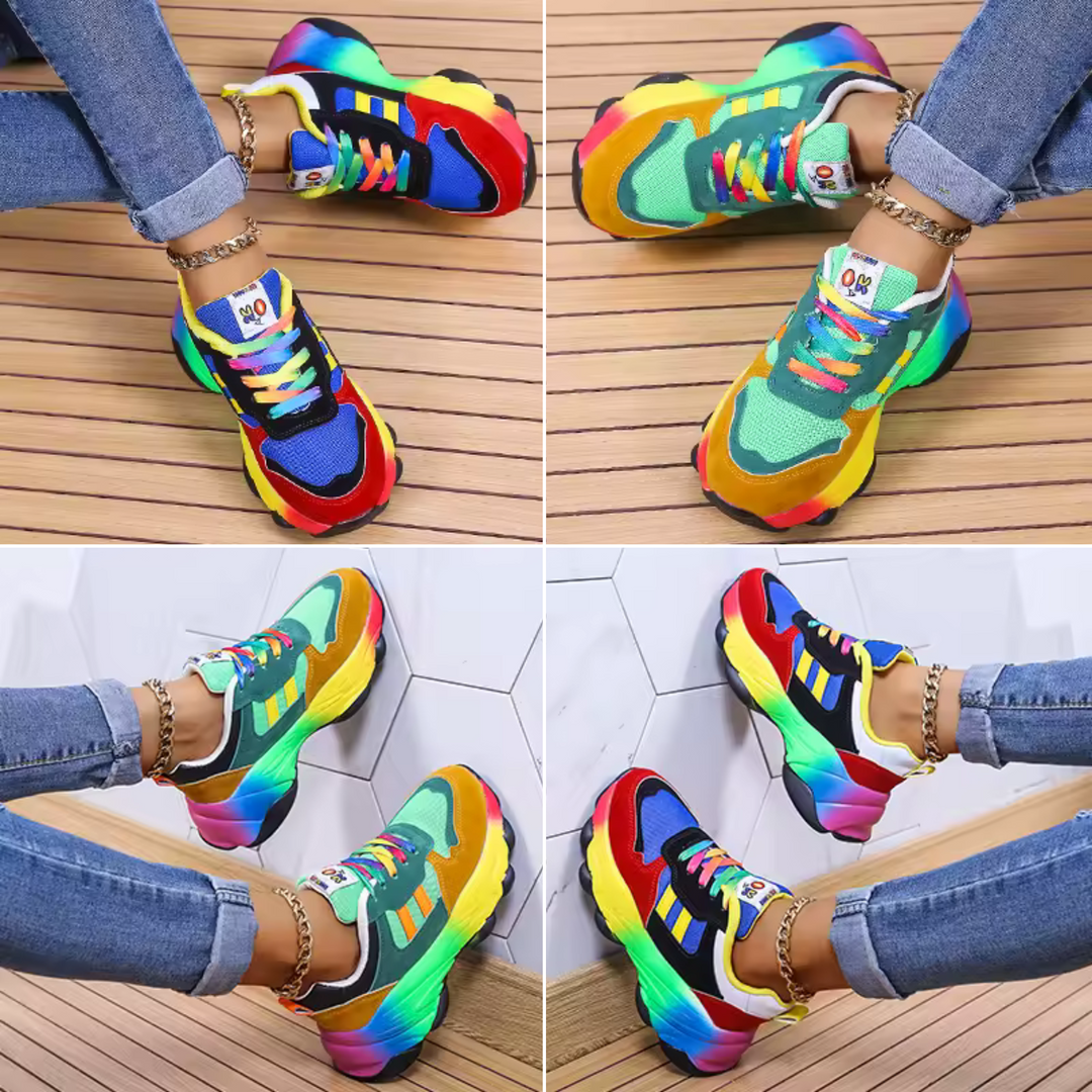 Jada | Neonfarbene Chunky-Plateau-Sneakers für Damen