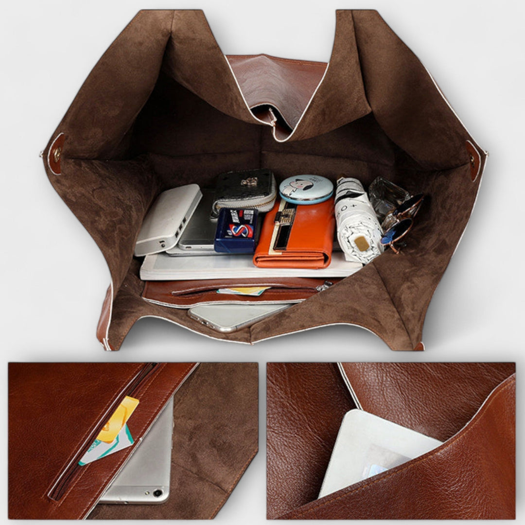 Urania | Oversized Weekender-Tasche aus Leder für Damen