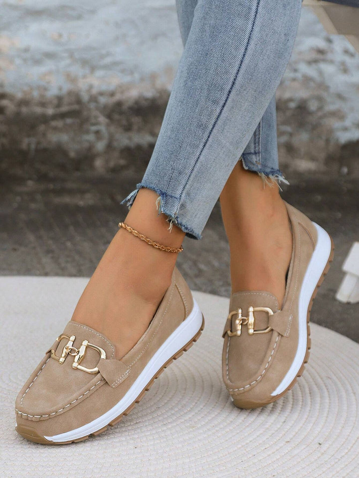 Blanca | Plateau-Loafer aus Wildleder mit Metallschnalle für Damen