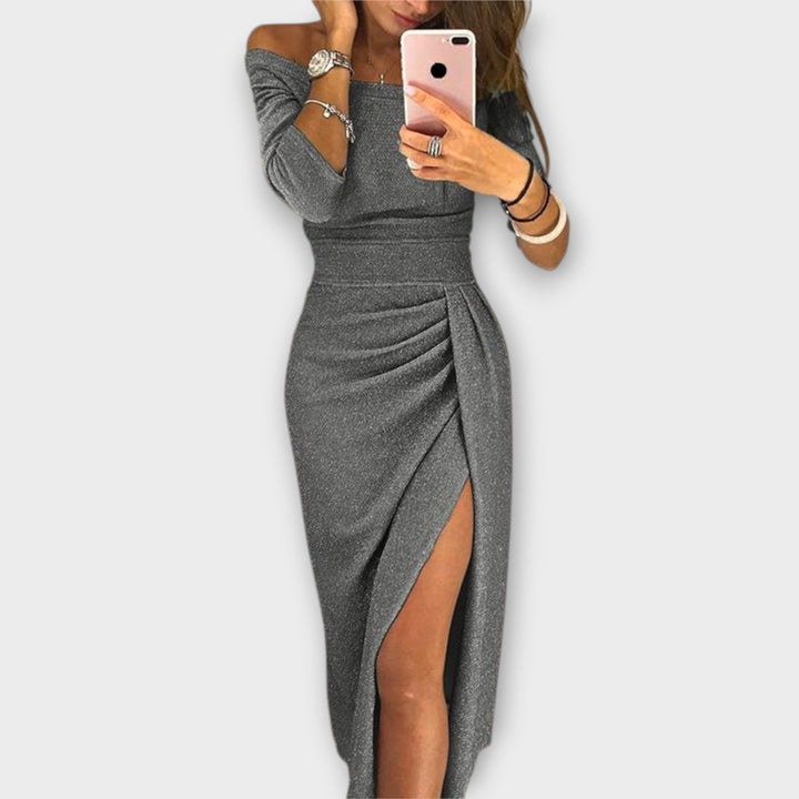 Lena - Elegantes Off-Shoulder Kleid