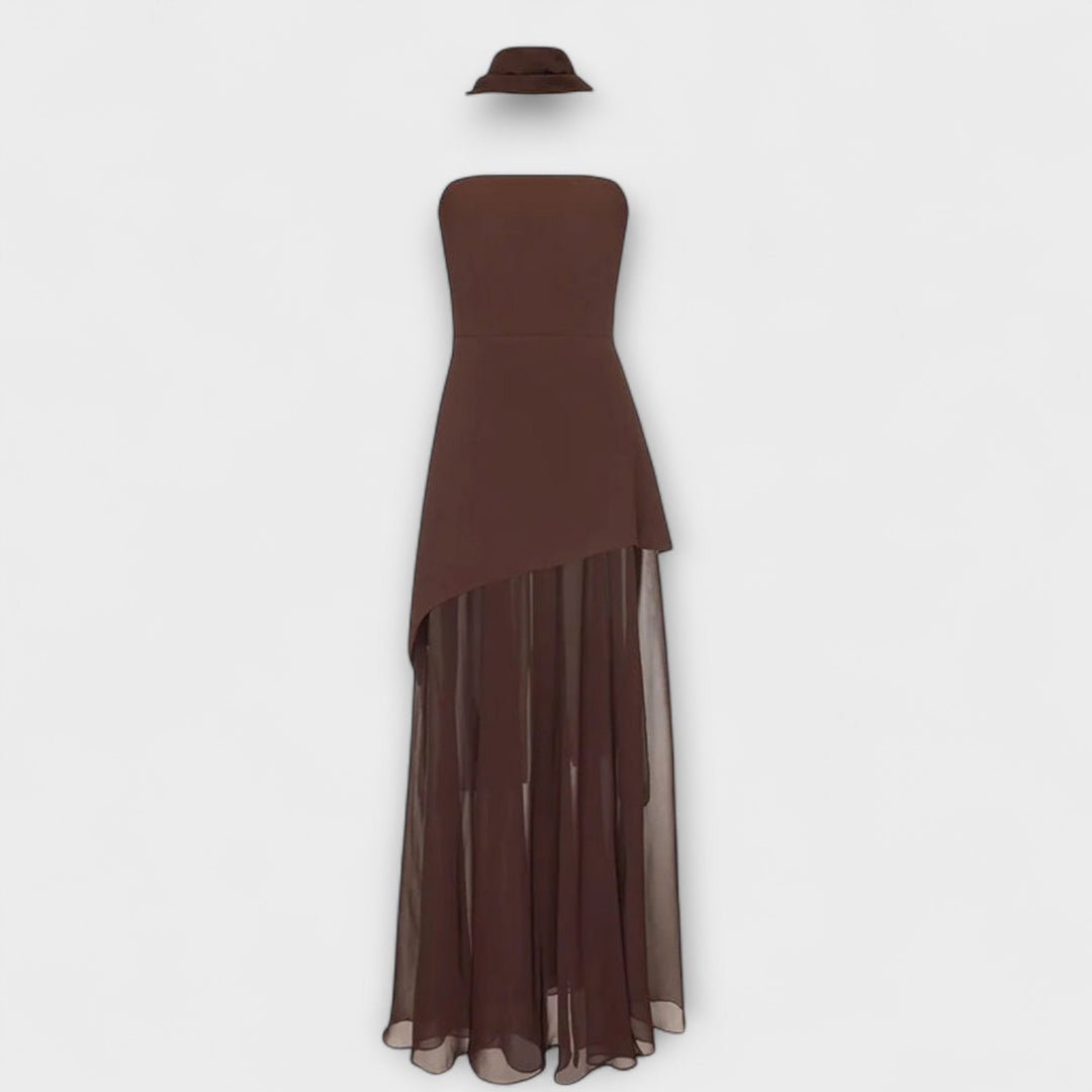 Goldie - Maxikleid aus Chiffon