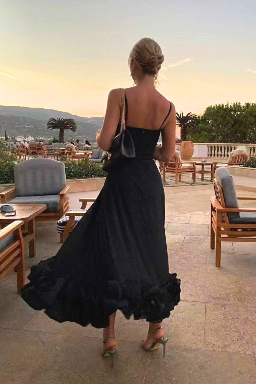 Dahlia | Ärmelloses Damen-Maxikleid mit tailliertem Oberteil für Hochzeitsgäste