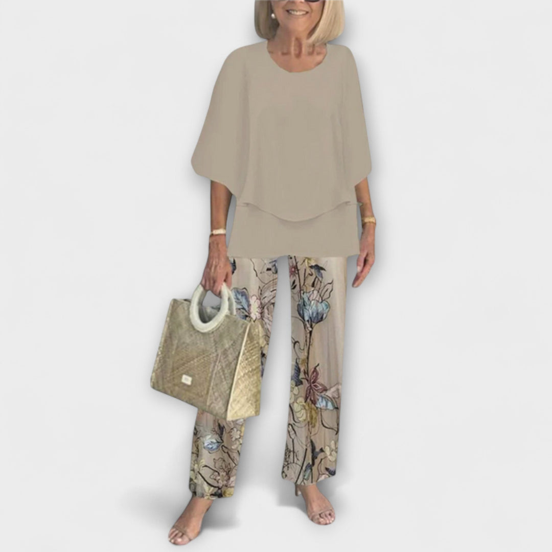 Rosamund - Modernes Set mit Bequemer Bluse und Hose