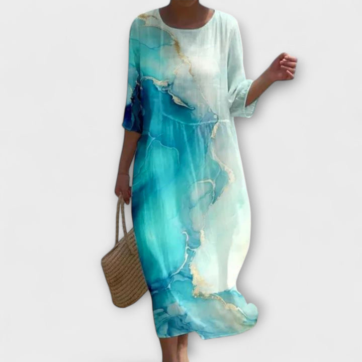Miranda - Stilvolles Floral-Maxikleid
