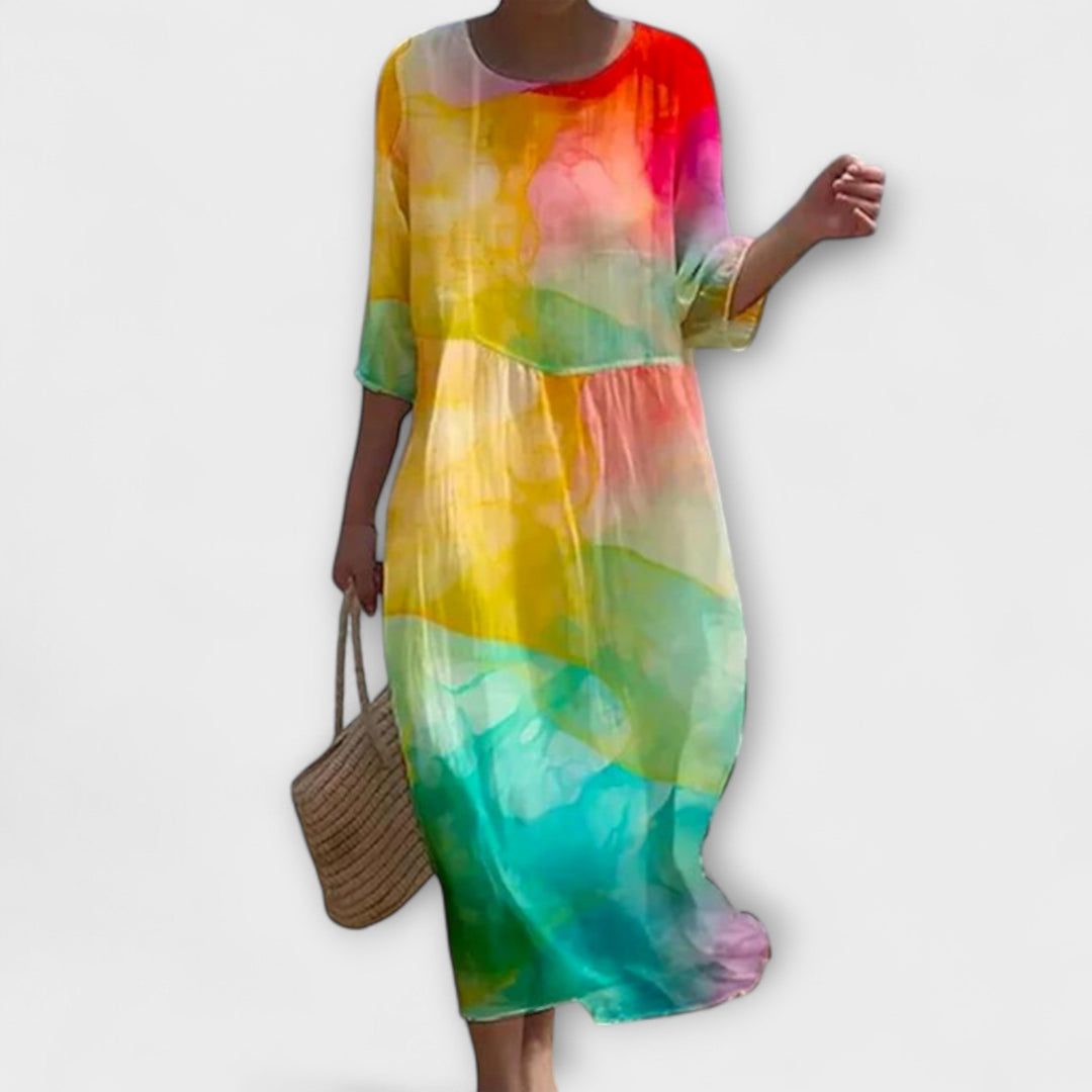 Miranda - Stilvolles Floral-Maxikleid
