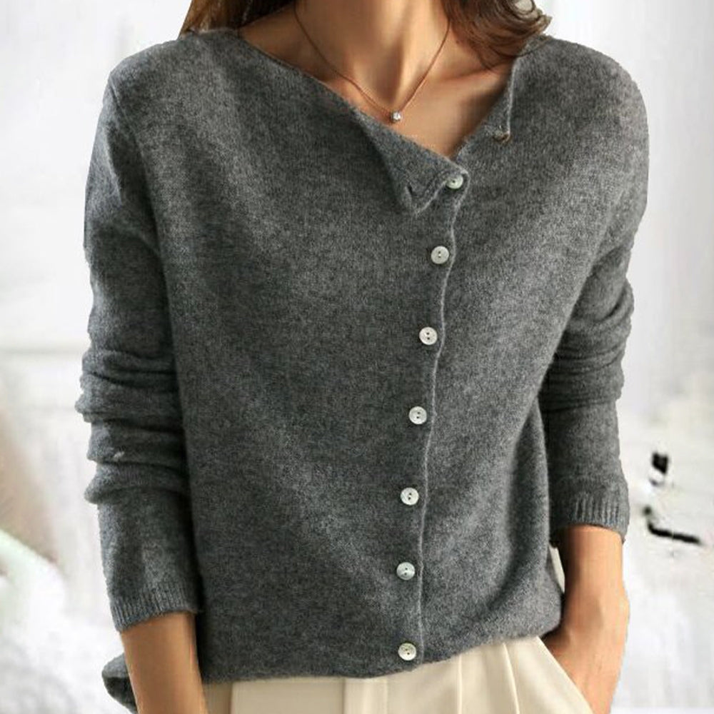 Thalia | Strickjacke mit V-Ausschnitt und Knopfleiste für Damen