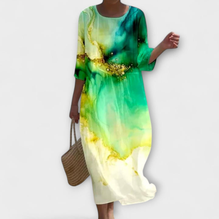 Miranda - Stilvolles Floral-Maxikleid