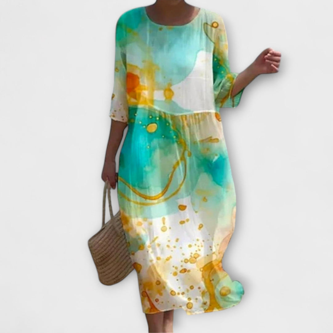 Miranda - Stilvolles Floral-Maxikleid