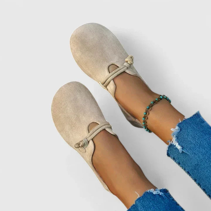 Zelie | Wildleder-Loafer mit Kordelschnürung für Damen