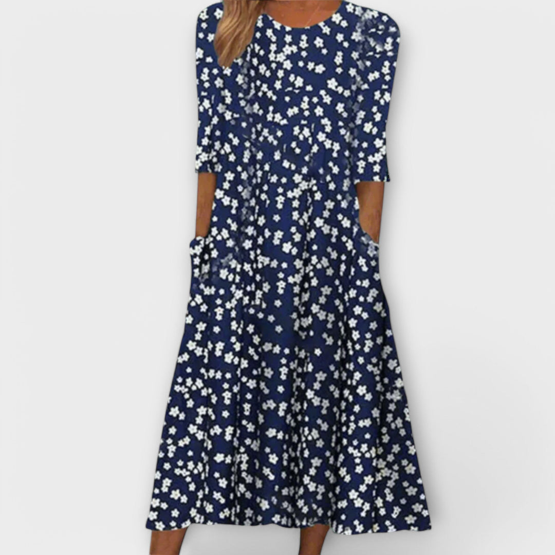 Paula - Elegantes Blumenkleid aus Premiumstoff