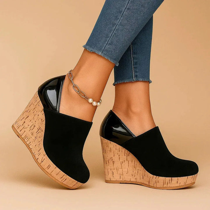 Augusta | Plateau-Keilstiefeletten mit seitlichen Cut-outs für Damen