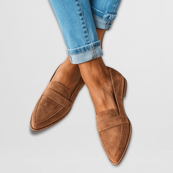 Rania | Spitze Wildleder-Loafer für Damen