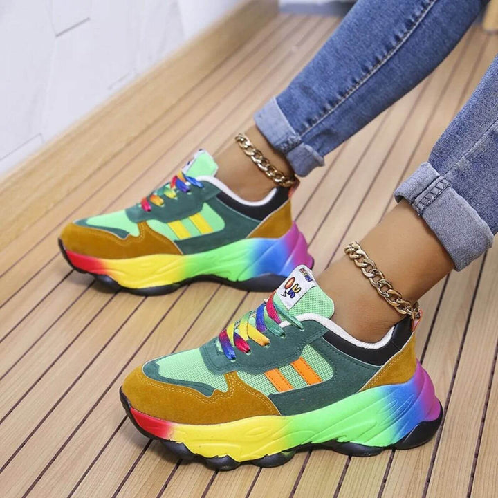 Jada | Neonfarbene Chunky-Plateau-Sneakers für Damen