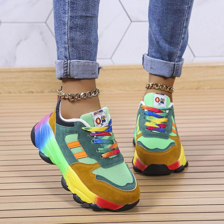 Jada | Neonfarbene Chunky-Plateau-Sneakers für Damen