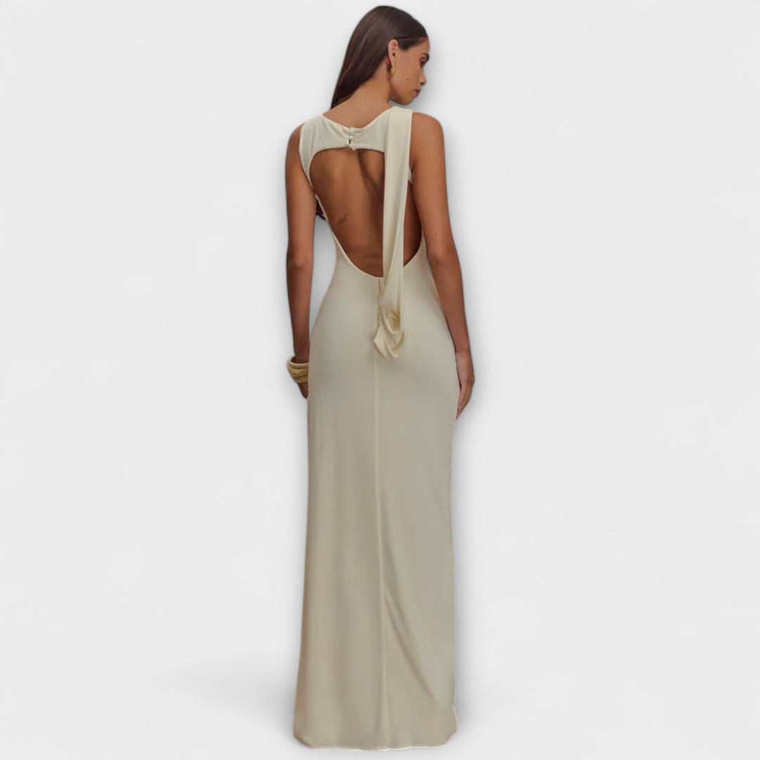 Rieke - Stylisches Maxikleid mit hohem Beinschlitz