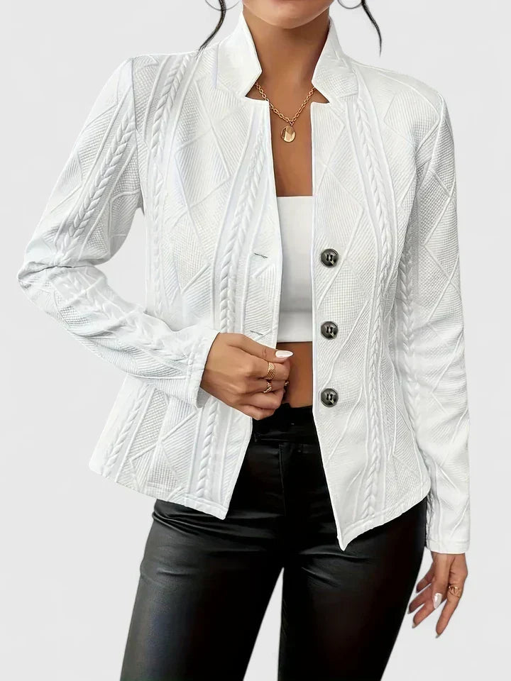 Mythili | Zopfstrick-Blazer mit Reverskragen für Damen