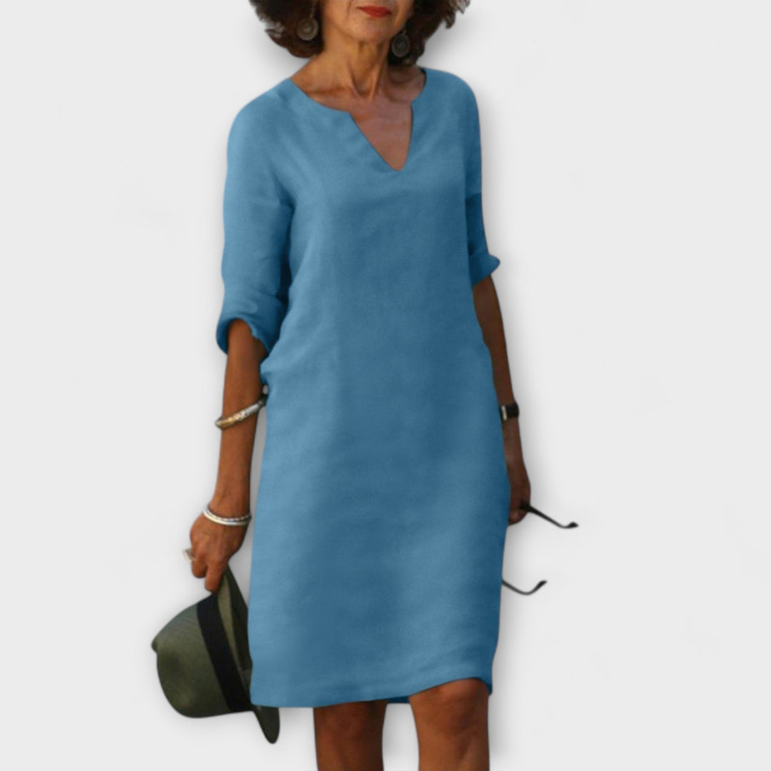 Ellyse - Stilvolles Sommerkleid mit V-Ausschnitt