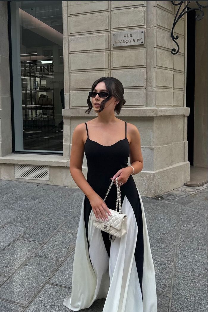 Faye | Ärmelloses Damen-Maxikleid mit V-Ausschnitt und seitlichem Stoffeinsatz für Hochzeitsgäste