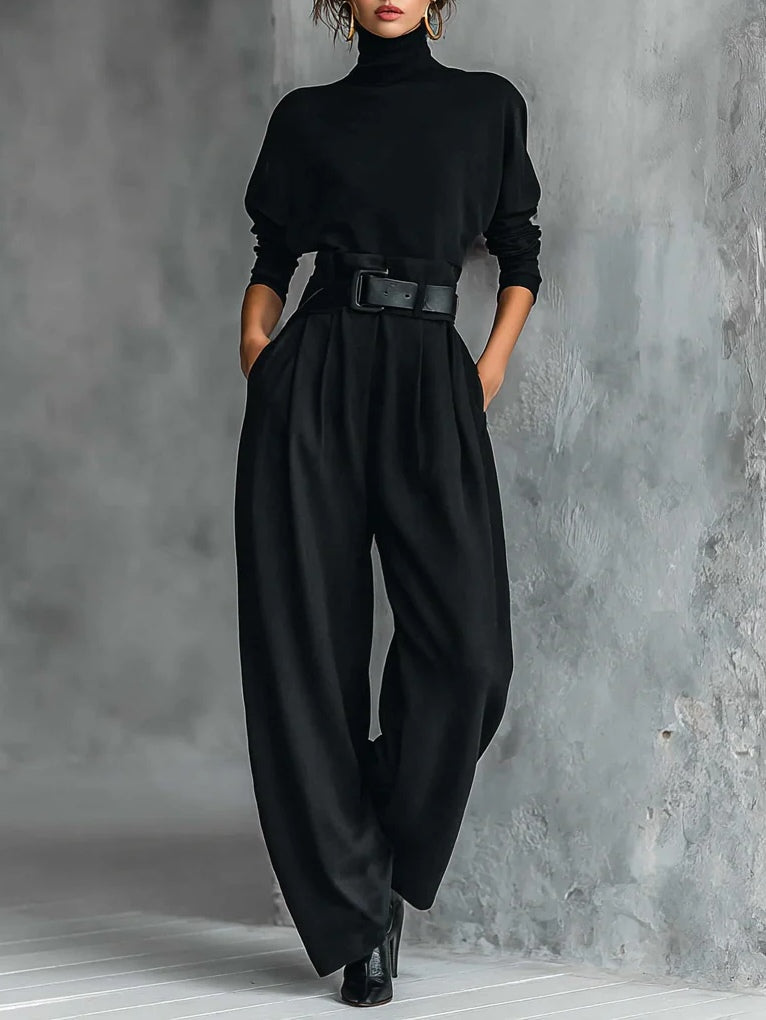 Lisa | Jumpsuit mit Stehkragen und weitem Bein für Damen