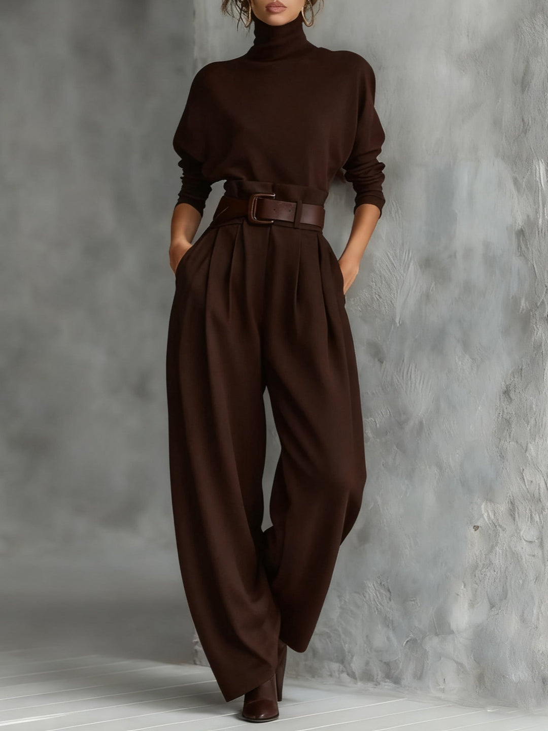 Lisa | Jumpsuit mit Stehkragen und weitem Bein für Damen
