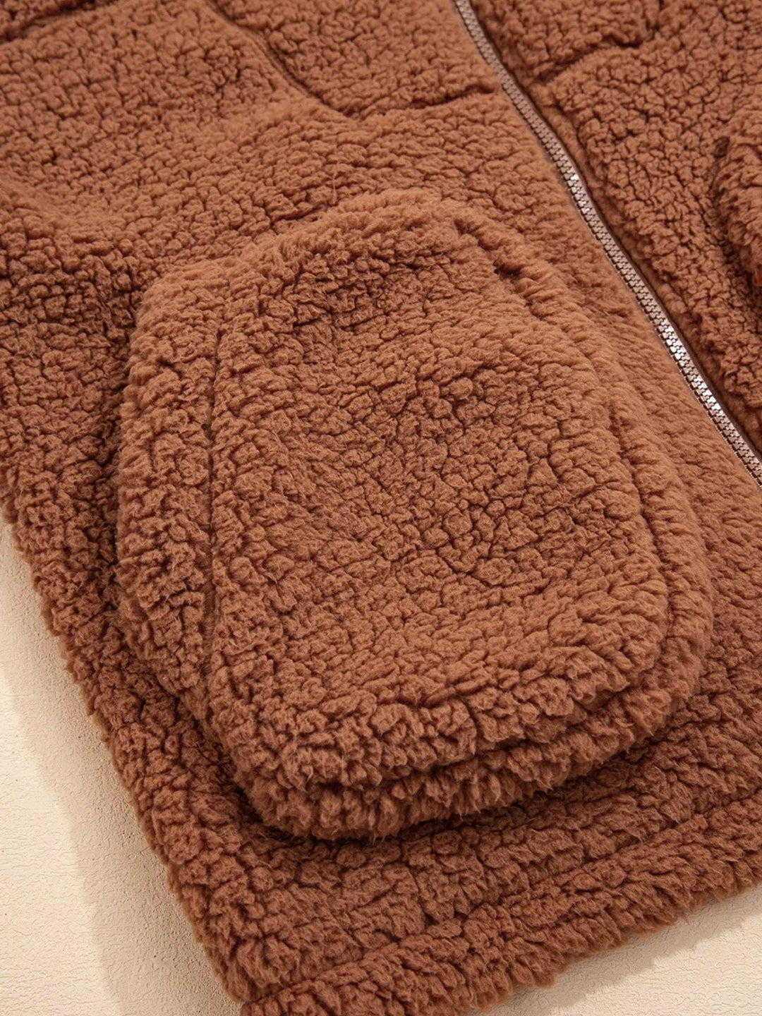 Aileen | Oversized-Teddyjacke mit Reissverschluss für Damen