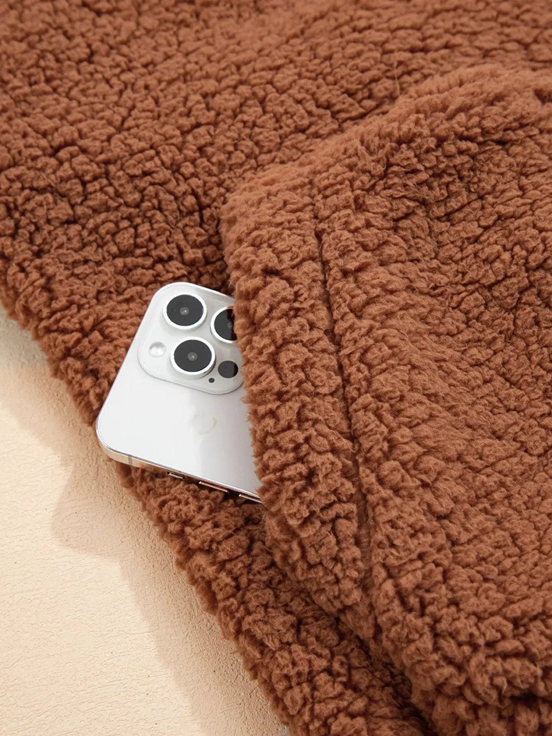 Aileen | Oversized-Teddyjacke mit Reissverschluss für Damen