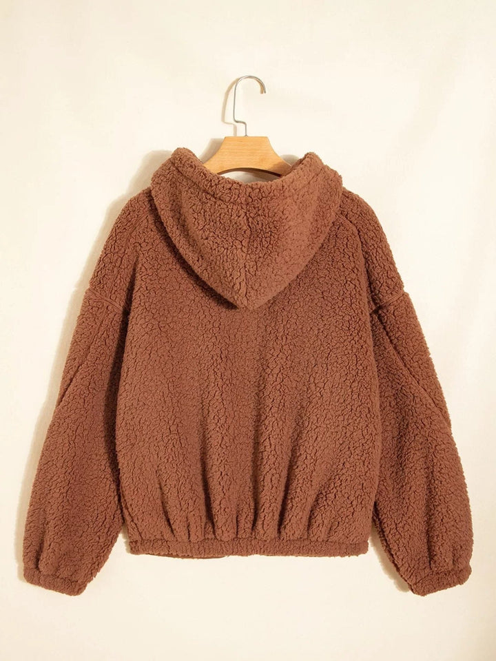 Aileen | Oversized-Teddyjacke mit Reissverschluss für Damen