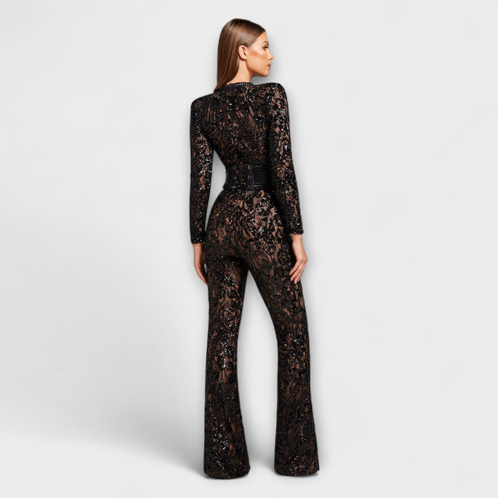 Theresia - Spitzen-Jumpsuit mit Korsett