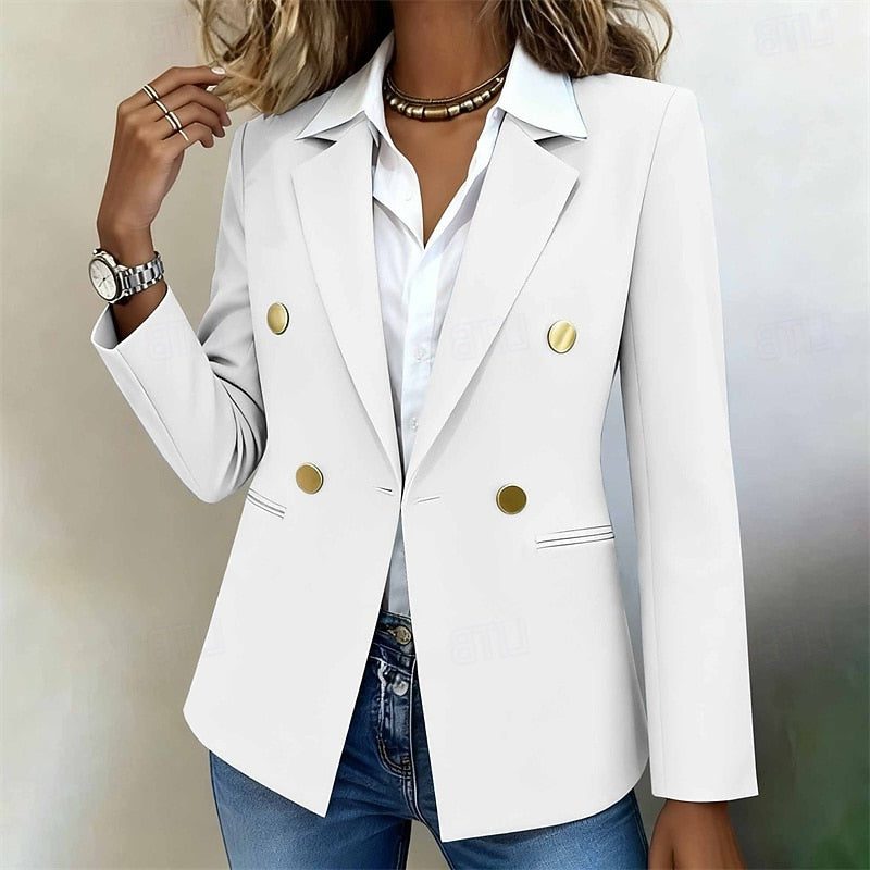 Amrita | Zweireihiger Blazer mit goldfarbenen Knöpfen für Damen