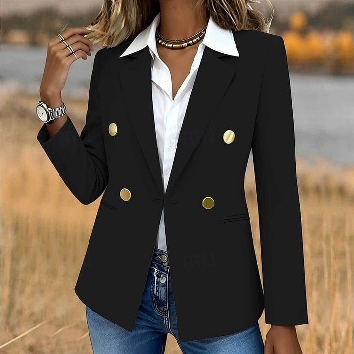 Amrita | Zweireihiger Blazer mit goldfarbenen Knöpfen für Damen