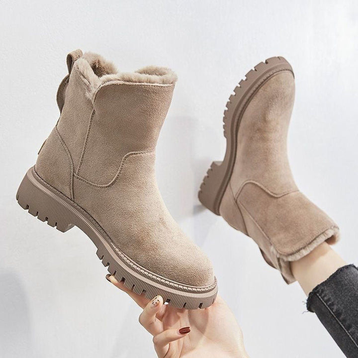 Anastacia | Wildleder-Stiefeletten mit Fleecefutter zum Hineinschlüpfen für Damen