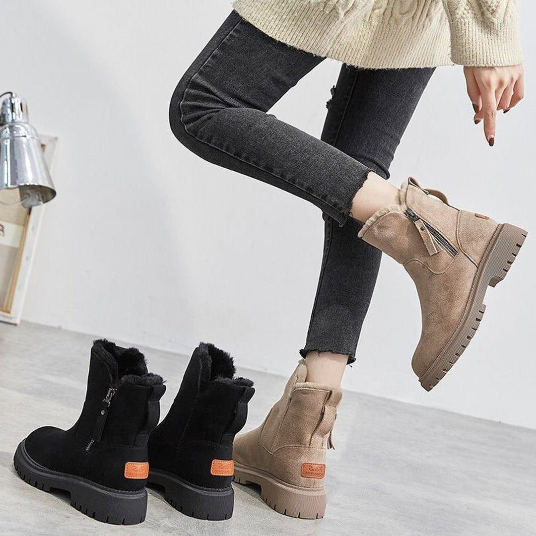 Anastacia | Wildleder-Stiefeletten mit Fleecefutter zum Hineinschlüpfen für Damen