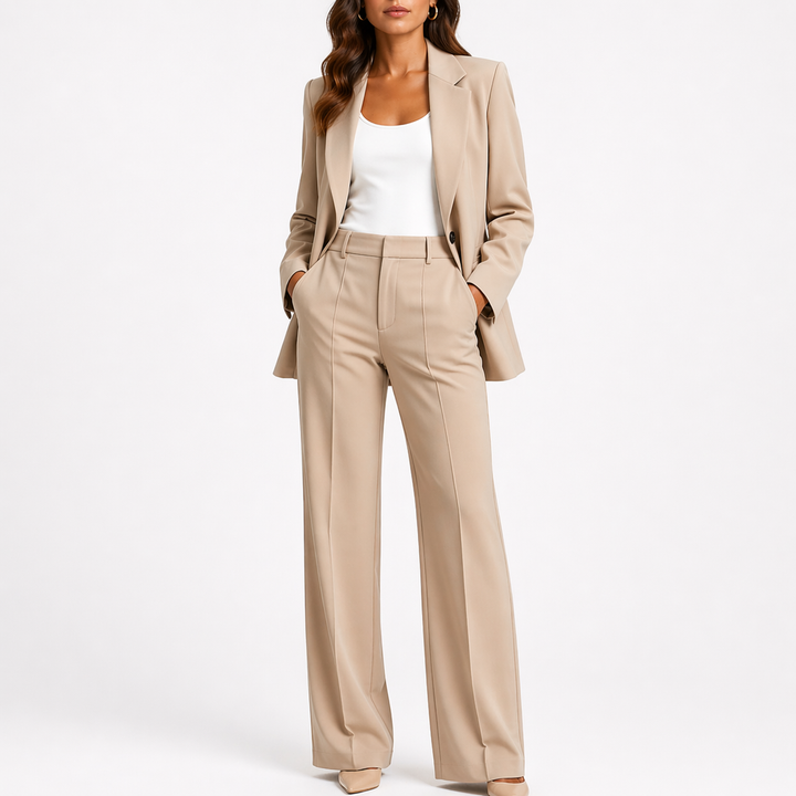 Ottoline | Set aus Blazer und Hose mit geradem Bein für Damen