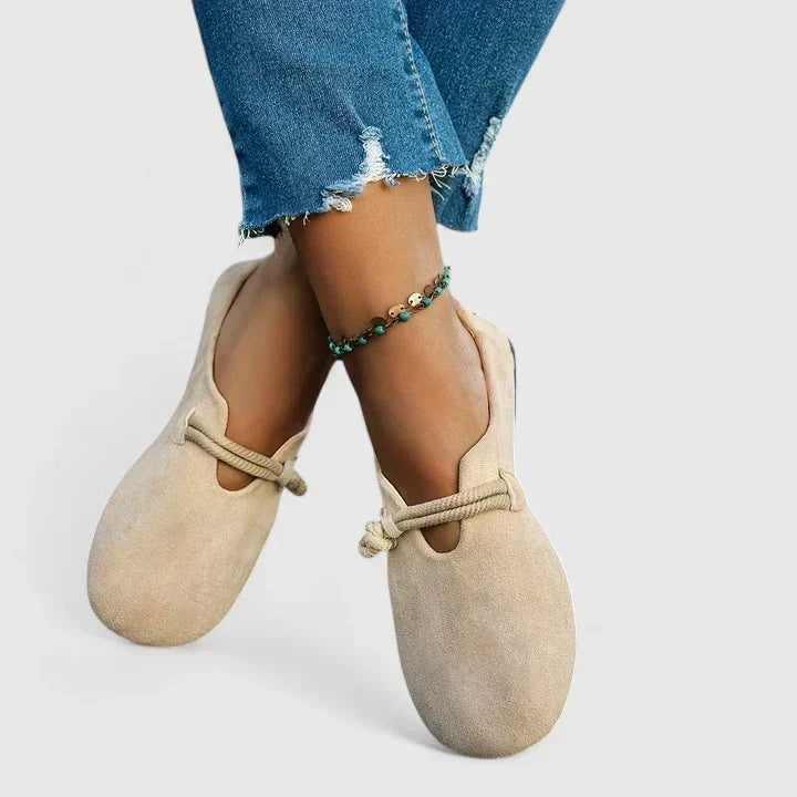 Zelie | Wildleder-Loafer mit Kordelschnürung für Damen