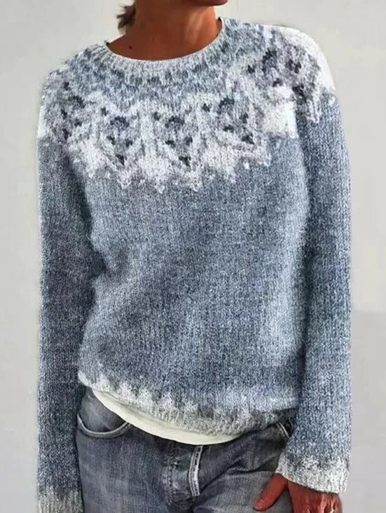 Briallen | Fair-Isle-Pullover mit Rundhalsausschnitt für Damen