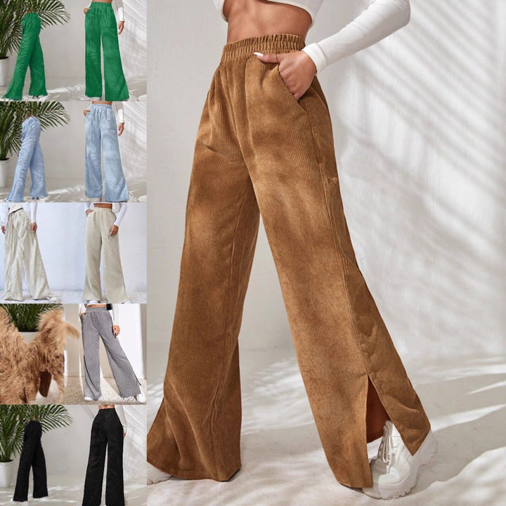 Briony | High-Waist-Cordhose mit weitem Bein für Damen