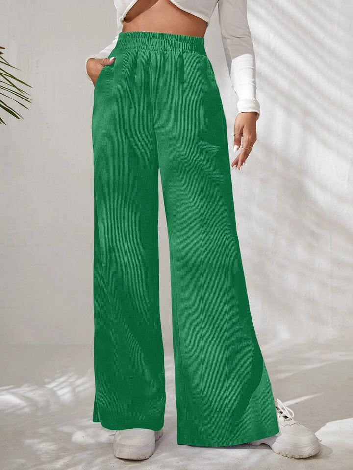 Briony | High-Waist-Cordhose mit weitem Bein für Damen