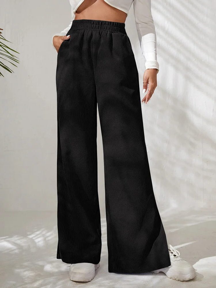 Briony | High-Waist-Cordhose mit weitem Bein für Damen