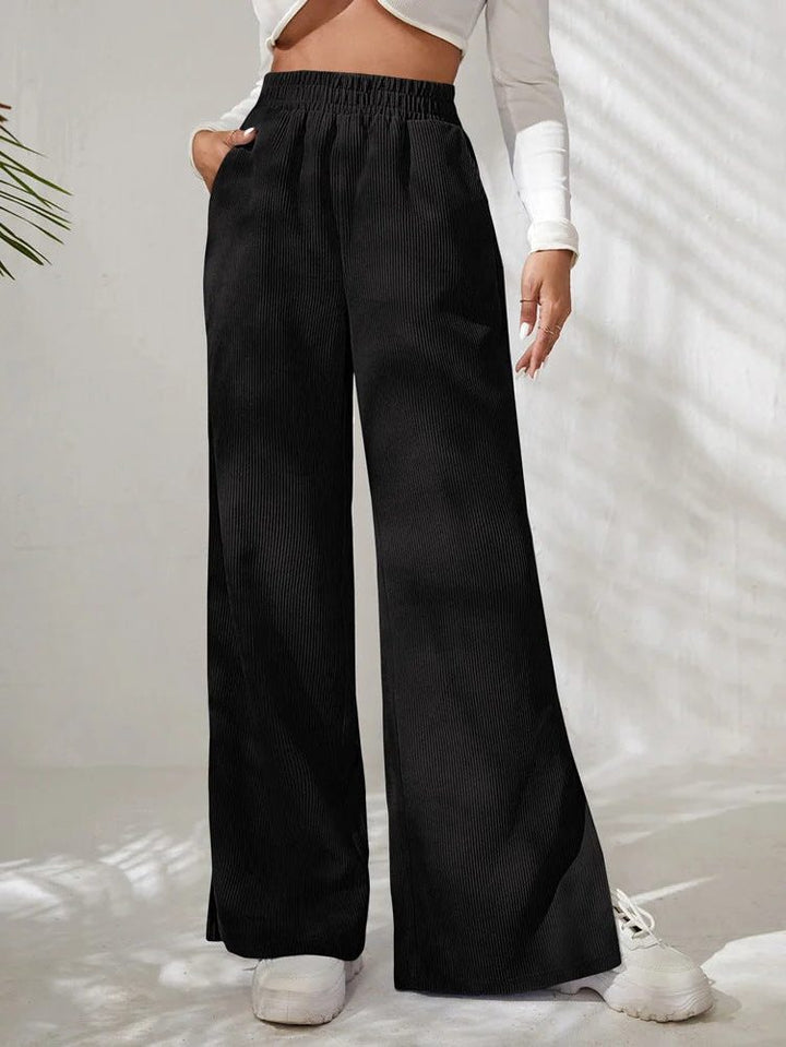 Briony | High-Waist-Cordhose mit weitem Bein für Damen