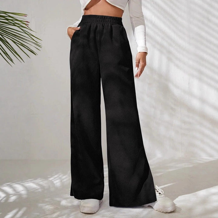 Briony | High-Waist-Cordhose mit weitem Bein für Damen