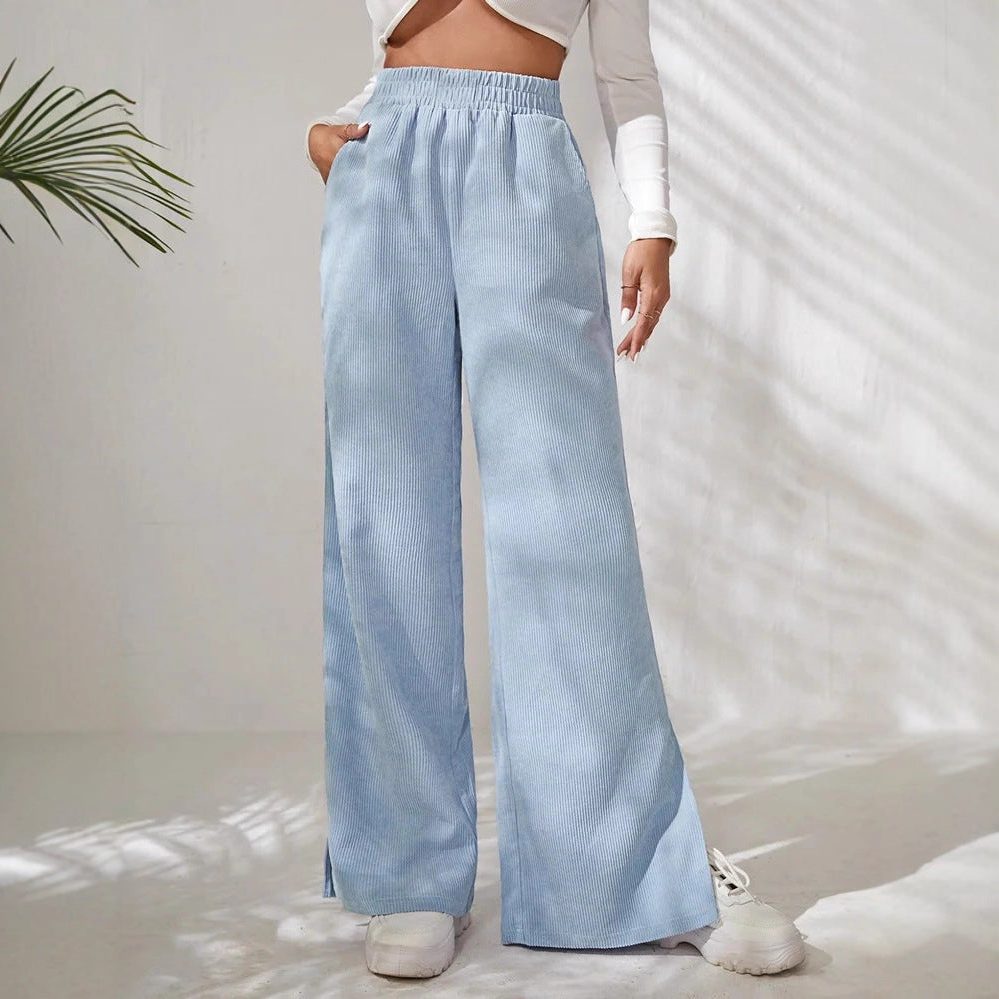 Briony | High-Waist-Cordhose mit weitem Bein für Damen