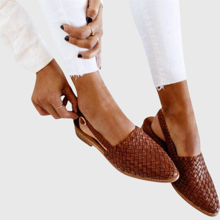 Leah | Geflochtene Loafer mit offener Spitze für Damen