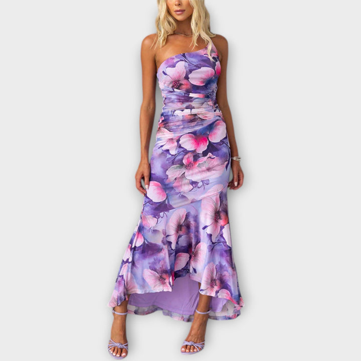 Pia - Maxikleid mit einseitiger Raffung