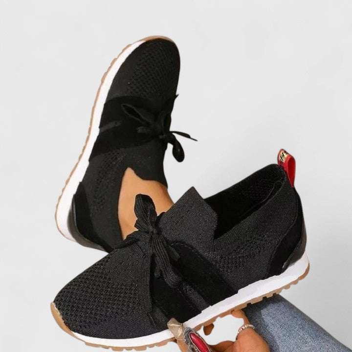 Qadira | Strick-Sneakers mit Schnürung und Kontrastsohle für Damen
