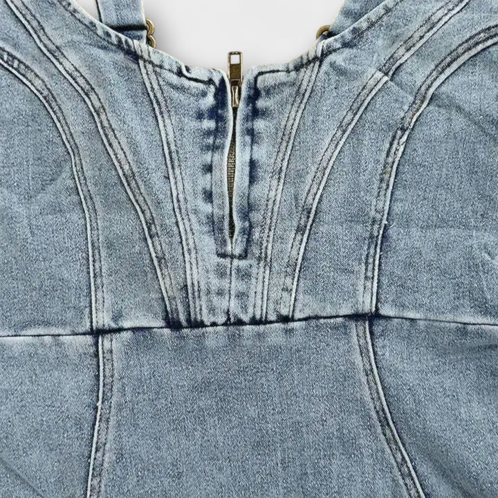 Anna - Denim-Kleid mit verstellbaren Trägern