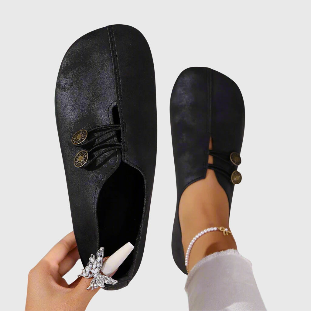 Josephine | Wildleder-Schnürstiefeletten mit Zierknöpfen für Damen