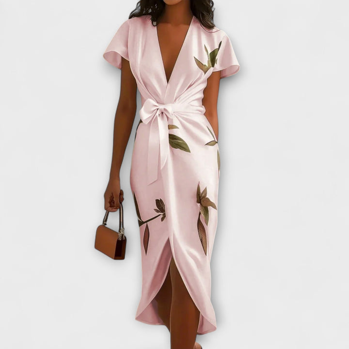 Satin Wickel-Kleid