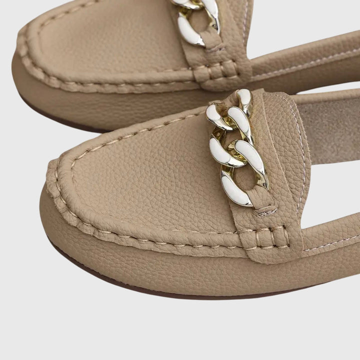 Melissa | Leder-Loafer mit Kettendetail für Damen