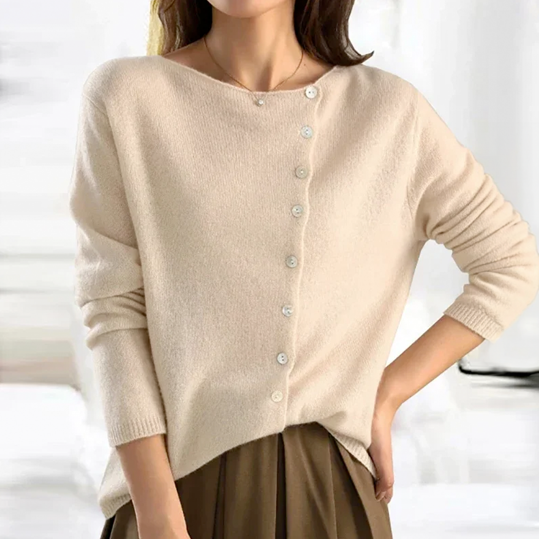 Thalia | Strickjacke mit V-Ausschnitt und Knopfleiste für Damen